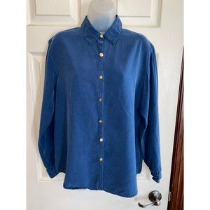 Vintage Wrangler Riata Ladies Silk Bottom Front Top Size XL